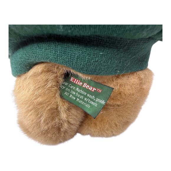 VTG LL Bean Ellie TEDDY BEAR 15” Plush In Green Hoodie Sweatshirt Stuffed Animal - Picture 5 of 11